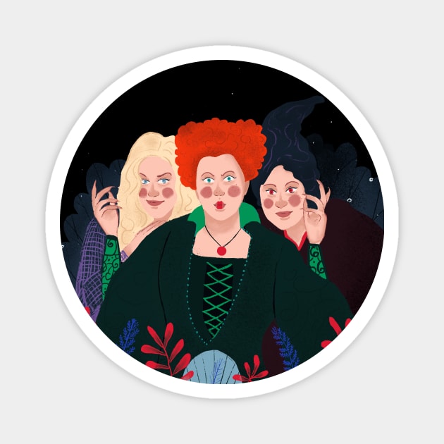 Hocus Pocus - The Sanderson Sisters Magnet by London Colin